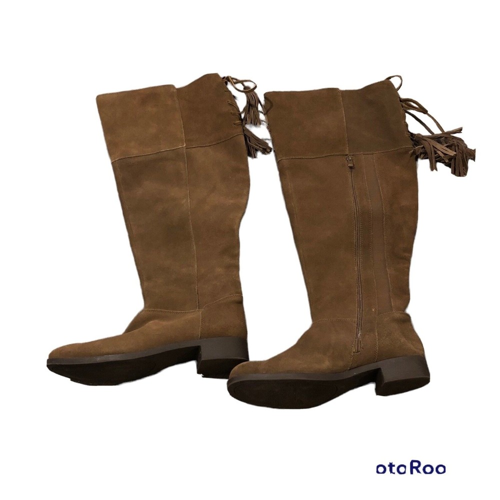 Torrid Women's Brown Over The Knee Stretch Suede Boots 12 Wide Calves